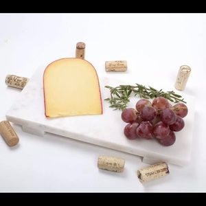 NEW Large White Marble Cheese Board Brand New In Box
